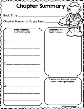 we are super readers chapter summary worksheets and graphic organizers