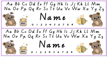 Preview of We are Unbearably Smart - Table & Tub Labels with alphabet and numbers