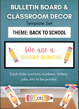 Preview of We are a sharp bunch Pencil Classroom Decor Pack