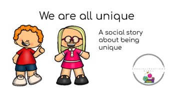 Preview of We are all unique social story