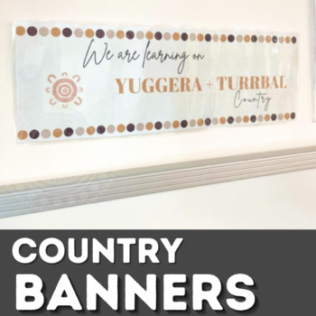 Preview of We are learning on ____ Country Banners [First Nations Australia]