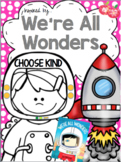 We're All Wonders Printable Resource Pack QR Codes Common Core