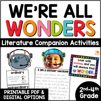 Preview of We're All Wonders Activities: Back to School Read Aloud Literature Unit