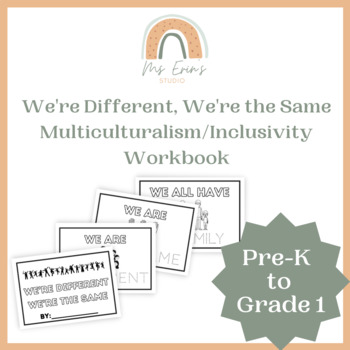 Preview of We're Different, We're the Same Multiculturalism/Inclusivity Workbook