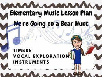 Preview of We're Going on a Bear Hunt Elementary Music Lesson Plan for the SUB TUB