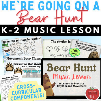 Preview of We're Going on a Bear Hunt Music Lesson for K-2 | Music Book