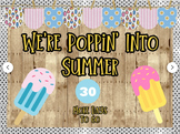 We're Poppin' Into Summer Countdown Bulletin Board Kit | D