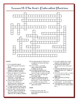 Bestseller: Wanted A Just Right Government Crossword Answers Key Icivics