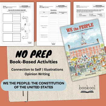 Preview of We the People Literacy Activities | Word Meaning, Impact, Opinion Writing