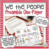 We the People | Preamble to the Constitution One-Pager Activity
