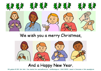 We wish you a Merry Christmas (with BSL signs) by Let's Sign | TpT