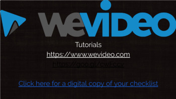 Preview of WeVideo Tutorials For Teachers And Students