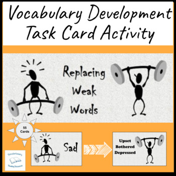 Preview of Weak Strong Words Parts of Speech Adjectives Nouns Verbs ELA Activity