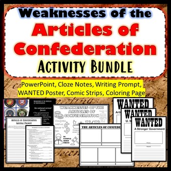 Preview of Weaknesses of the Articles of Confederation PowerPoint & Activities SS.7.CG.1.7