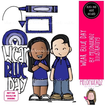 Wear Blue Day clipart School Spirit MINI by Melonheadz Clipart by ...