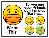 Wear a Mask - Emoji Theme - COVID 19 Classroom Rule Poster