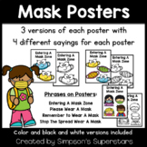 Wearing A Mask Posters | COVID 19 Classroom Safety Posters