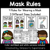 Wearing A Mask Rules | COVID 19 Classroom Safety Posters