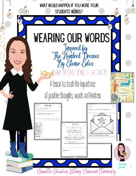 Preview of Wearing Our Words. A Character Education Novel Study. The Hundred Dresses