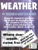 Weather - 14 Research Question Cards
