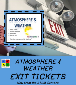 Preview of Weather Atmosphere Exit Tickets Task Cards