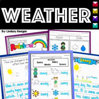 Preview of Weather Worksheets and Activities for Kindergarten and First Grade Science
