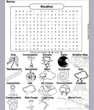 Weather Activity Word Search: Natural Disasters, Water Cyc