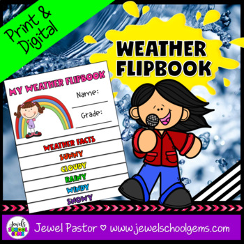 Preview of Weather Activities Flip Book | Kindergarten & First Grade Science Unit