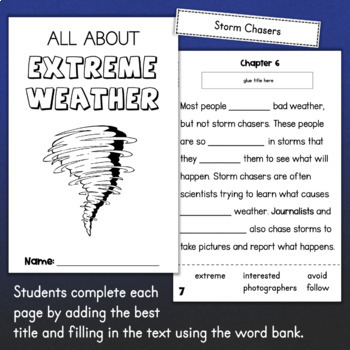 Extreme Weather STORMS Interactive Reading Comprehension by Fishyrobb