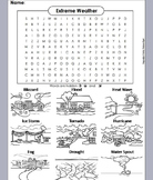 Severe Weather Activity: Word Search Worksheet: Hurricane,