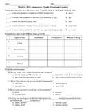 Weather 3 Pack Mini Assessments for Essential Standards