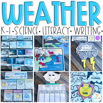 Preview of Weather Activities 20+ Sorting, Writing & ELA Printables K-1 | Science Lessons