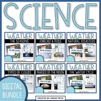 Preview of 2nd - 3rd Grade Weather Science Unit & Lessons - Digital Science Activities