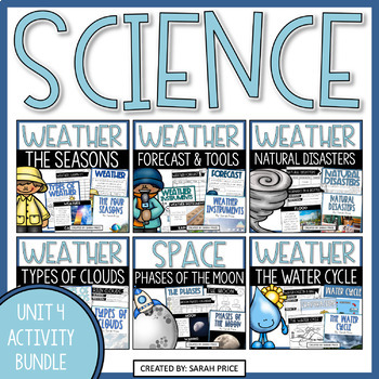 Preview of Weather Activities Interactive Science Notebook 2nd 3rd Grade Science Unit Plans