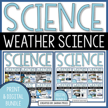 Preview of 2nd - 3rd Grade Weather Science Unit & Lessons - Printable & Digital Activities