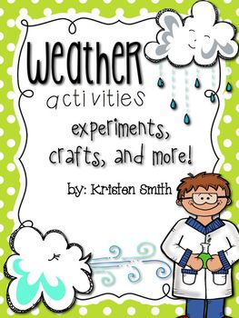 Preview of Weather Activities: experiments, crafts, writing, and more!