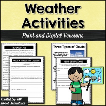 weather activities for second grade by all about elementary tpt