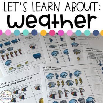 Preview of Weather Activities for Special Education