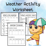 Weather Activity Worksheet l weather tracking for kids