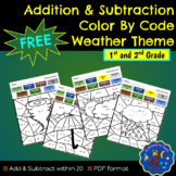 Weather Addition and Subtraction Color By Code