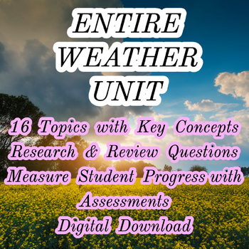 Preview of Weather & Atmosphere Bundle - Printables, Research, Answer Keys