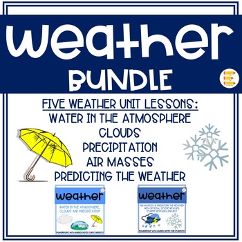 Preview of Weather BUNDLE: 5 TOTAL lessons! Includes PowerPoint, Guided Notes & Assessment