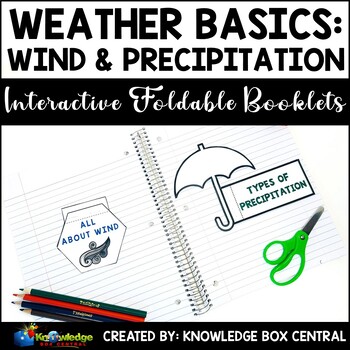 Preview of Weather Basics: Wind & Precipitation Interactive Foldable Booklets