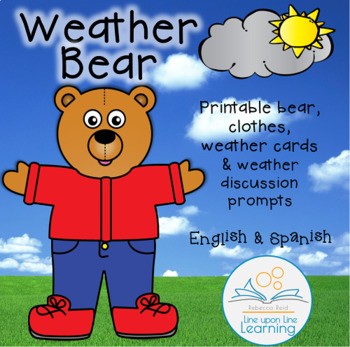 Preview of Weather Bear Printables and Weather Cards