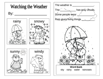 Weather Book by Dylan Elizabeth | Teachers Pay Teachers
