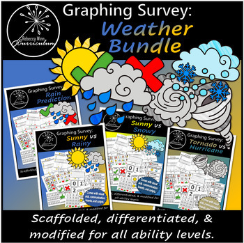 Preview of Weather Bundle | Graphing Surveys | Comparison | Special Education