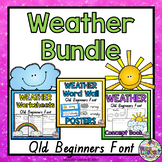 Weather Worksheets QLD Beginners Font by My Little Lesson | TpT