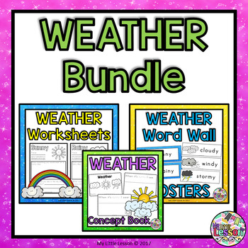 Weather Bundle: Worksheets, Posters, Concept Book by My Little Lesson