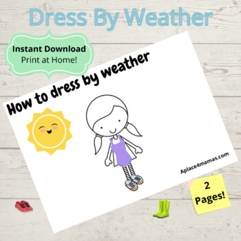 Preview of Weather Busy Book, Dress by Weather