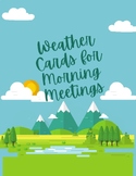 Free Weather Cards for Morning Meetings and Calendar Time